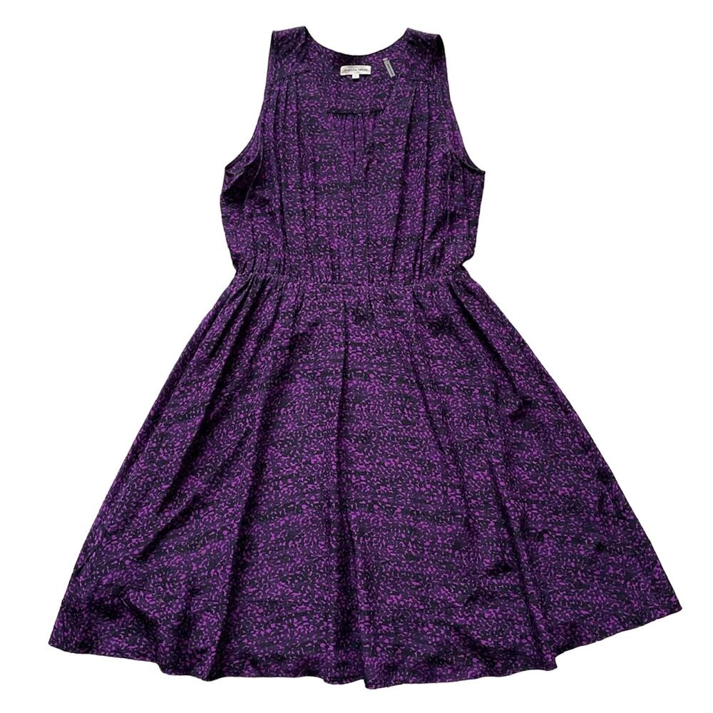Rebecca Taylor Silk Dress Abstract Print Sleeveless Size 8
